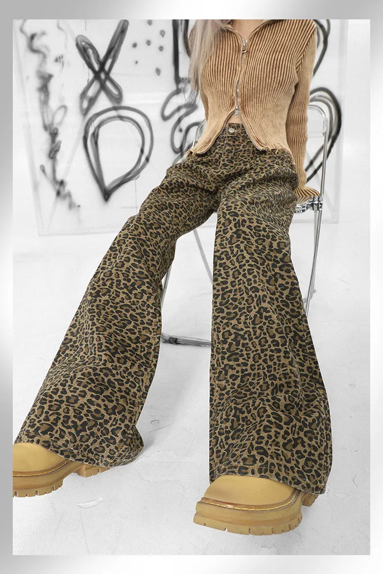 【24s Apr.】Leopard Print American Casual Pants