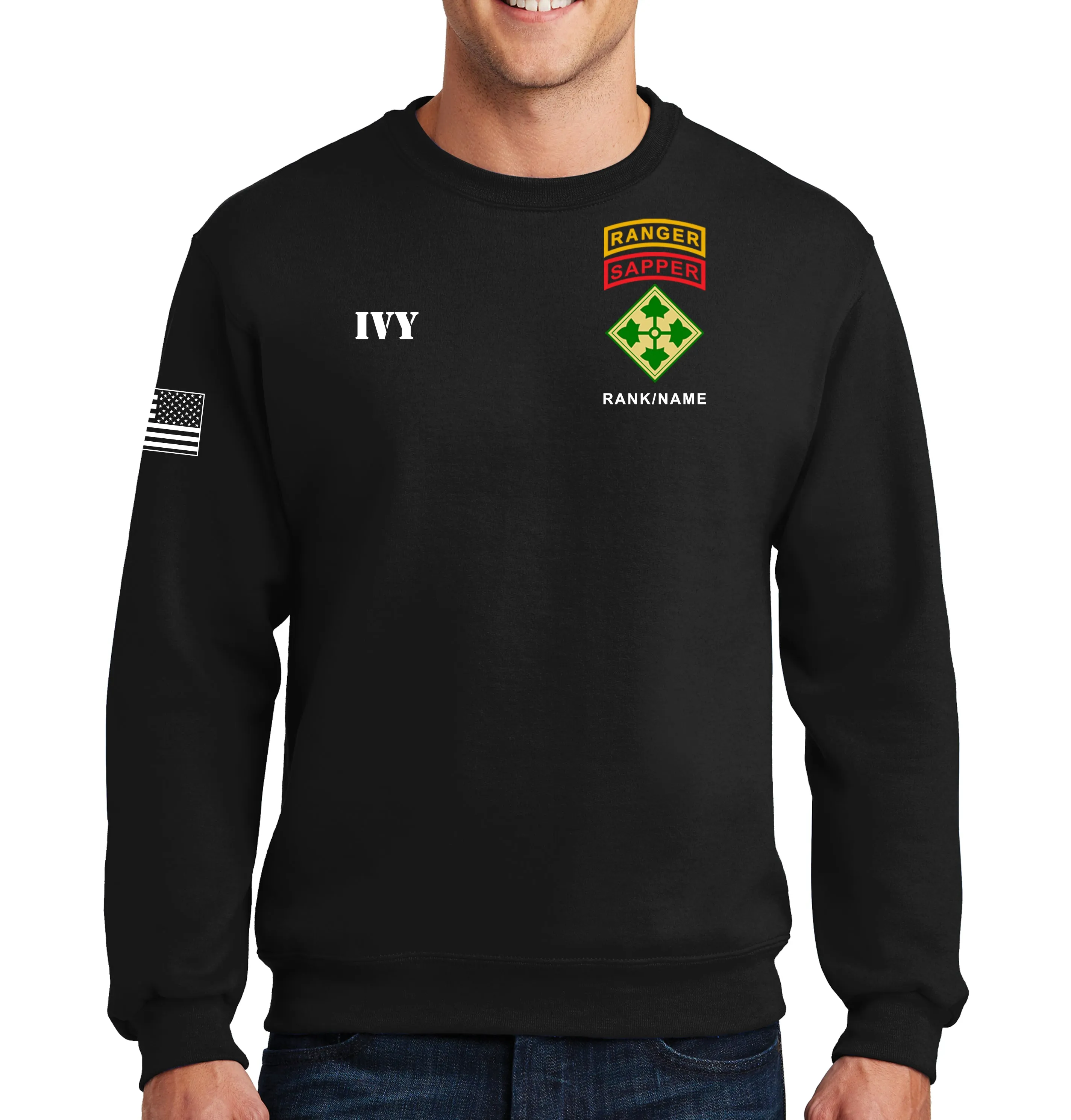 4 ID Crewneck Unisex Sweatshirt. This shirt IS approved for PT