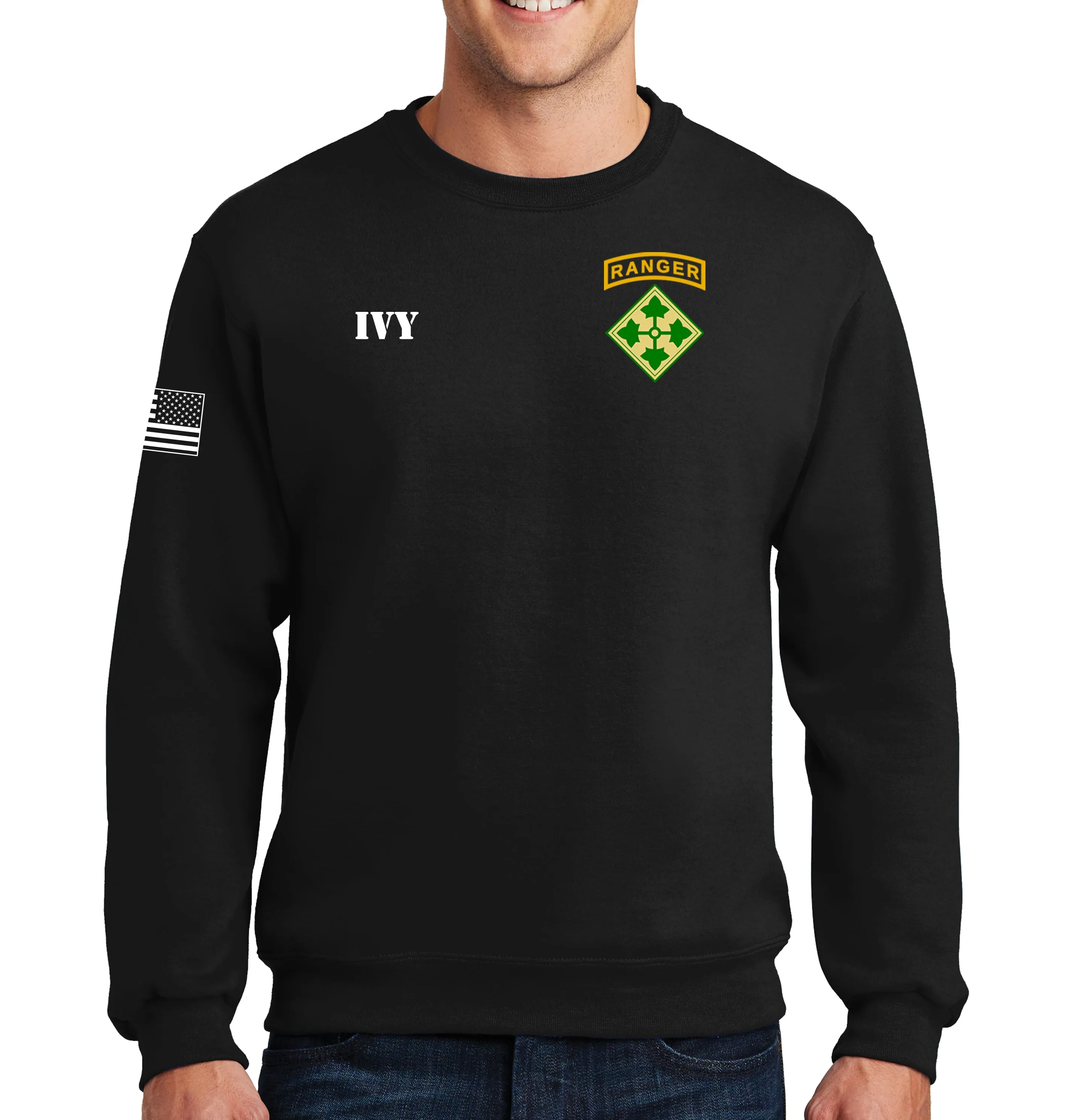 4 ID Crewneck Unisex Sweatshirt. This shirt IS approved for PT