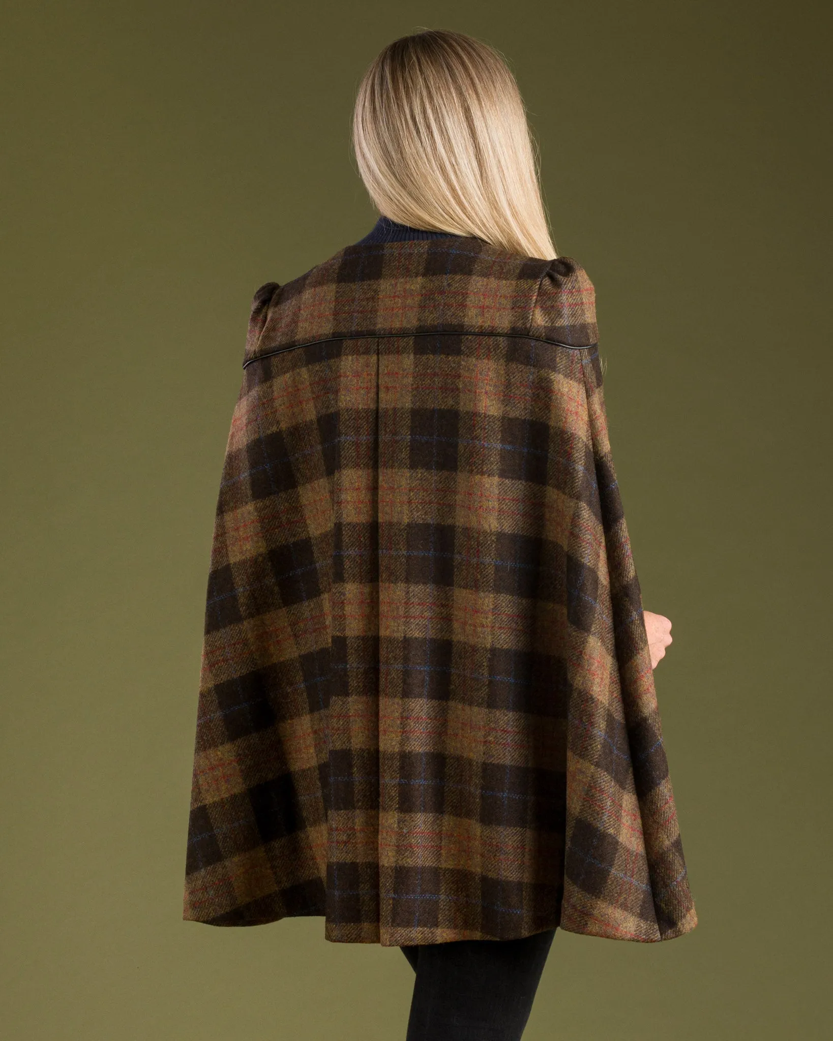 Aisling II Tailored Cape - Auburn Check