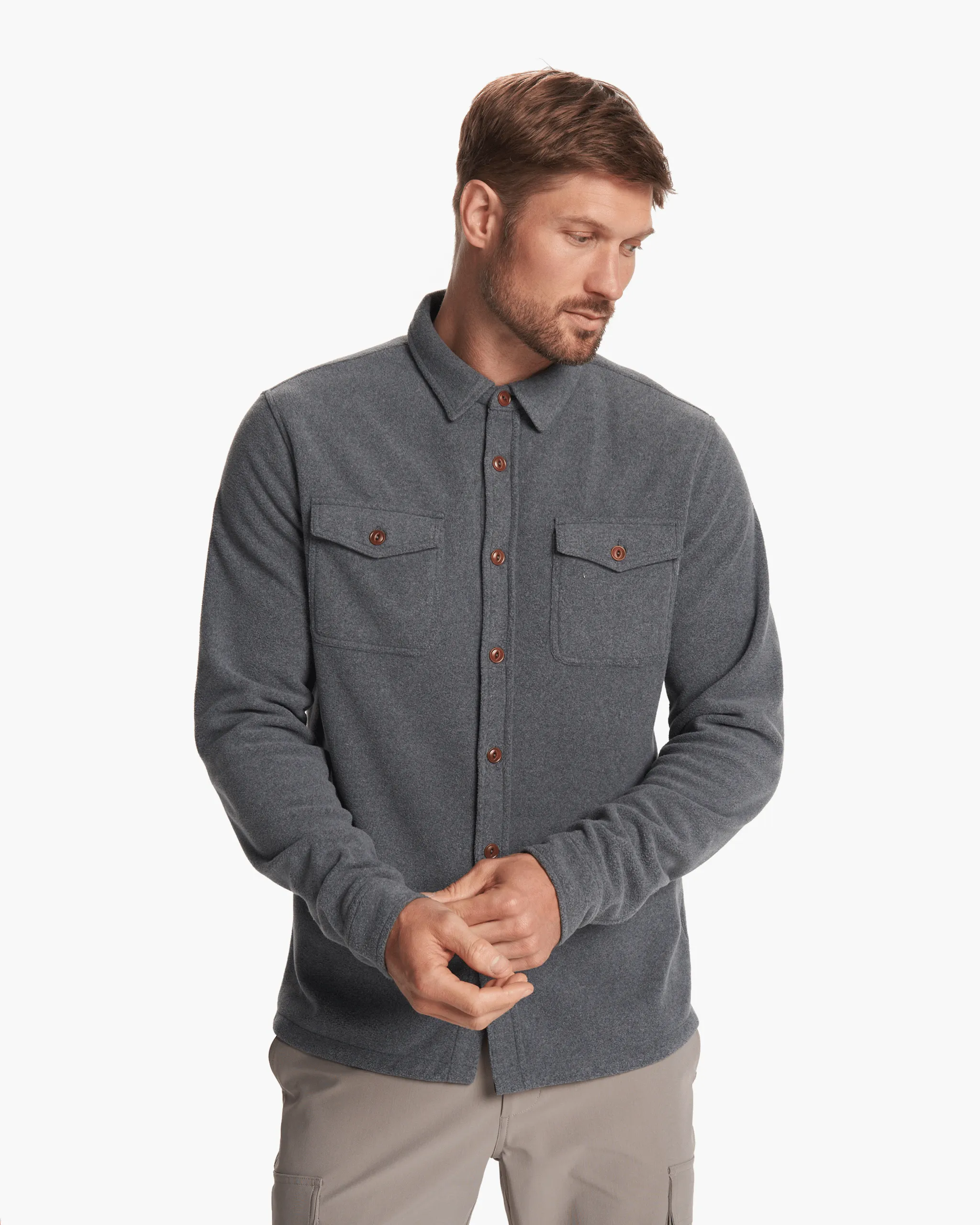 Aspen Shirt Jacket - Heather Grey