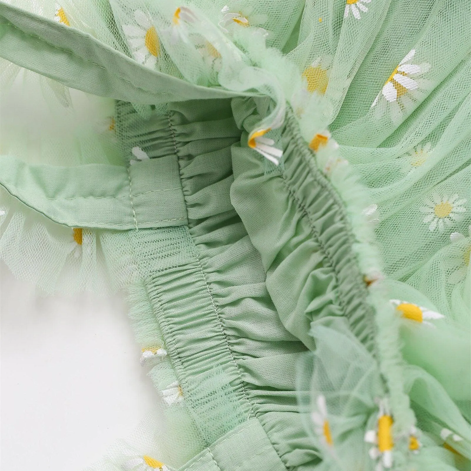 Baby Tulle Dress, Light Green Tulle Dress, Daisy Tutu Dress, Princess Outfit, Tulle Flower Girl Dress, First Birthday Dress