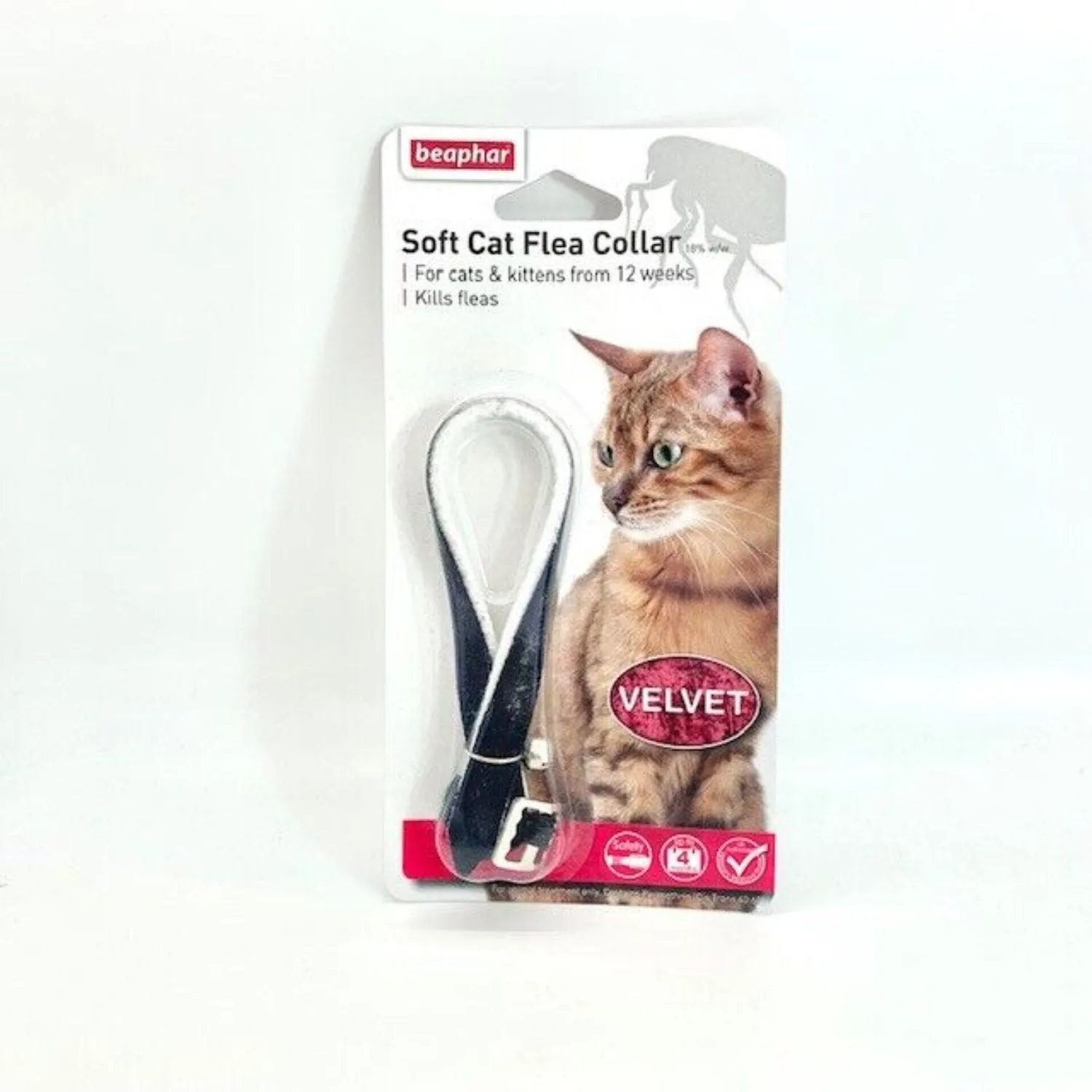 Beaphar Soft, Velvet Flea Collar for Cats with Bell