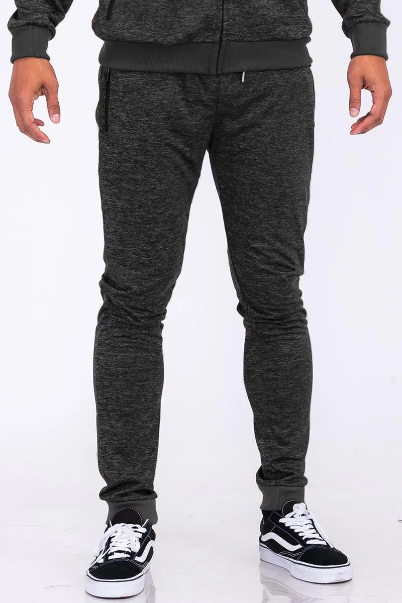 Black Marbled Light Weight Active Joggers