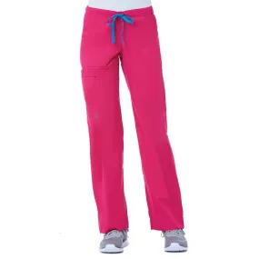 Blossom Utility Cargo Pant XS-5XL by Maevn / Passion Pink/Pacific Blue Trim