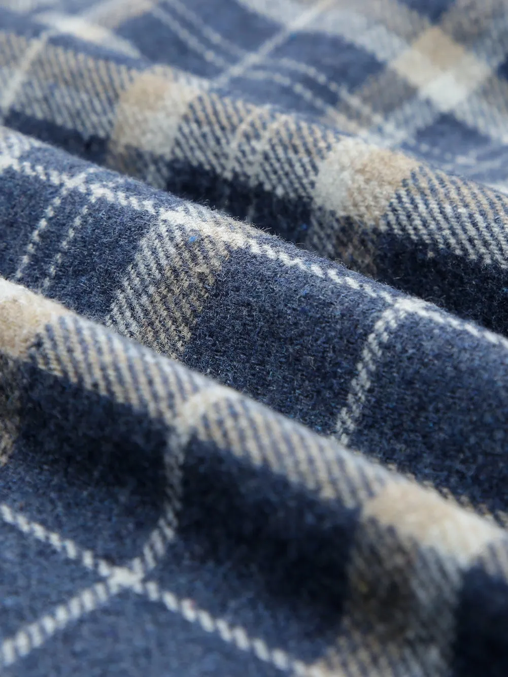 Blue Tartan Sherpa-Lined Hooded Shacket