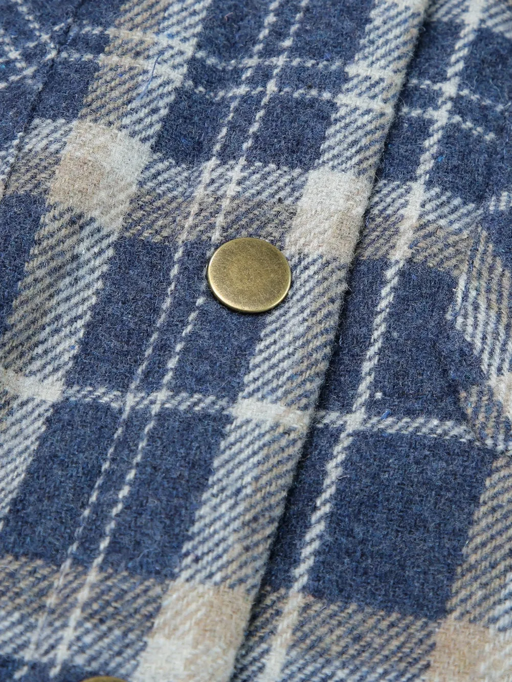 Blue Tartan Sherpa-Lined Hooded Shacket