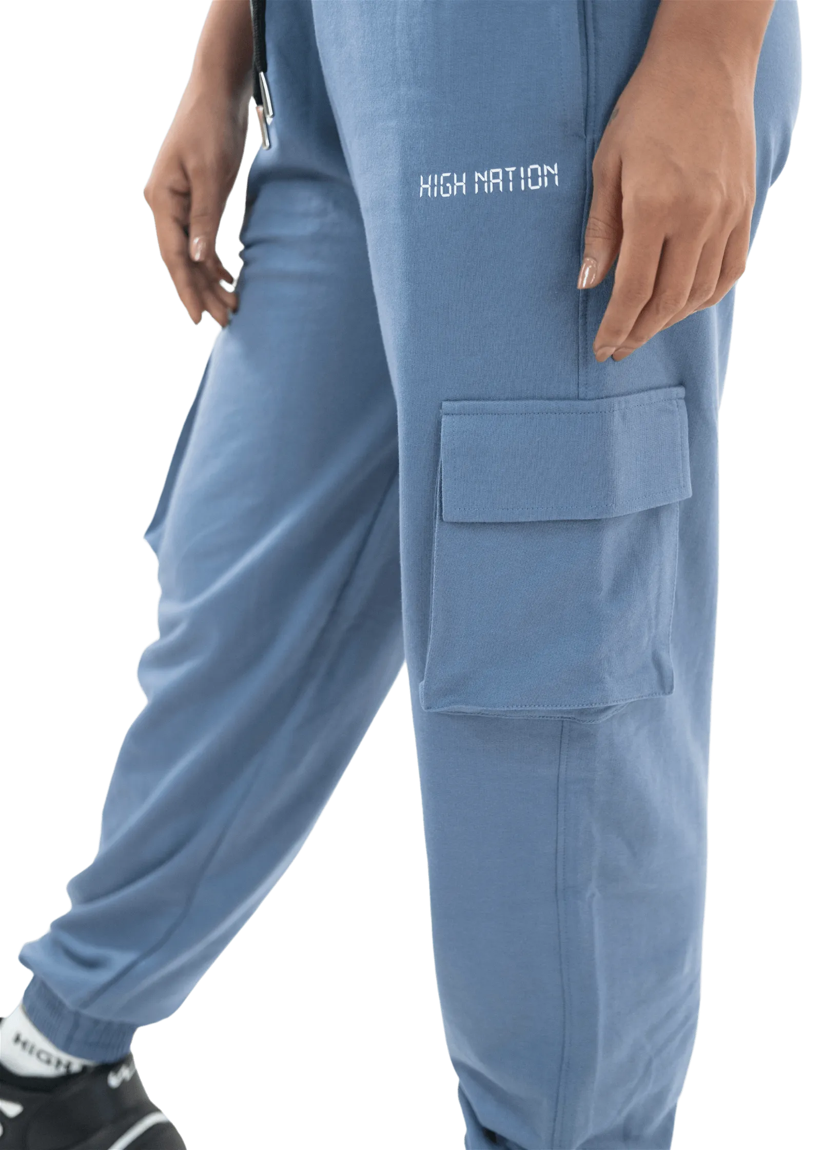 Blue Utility Cargo Joggers