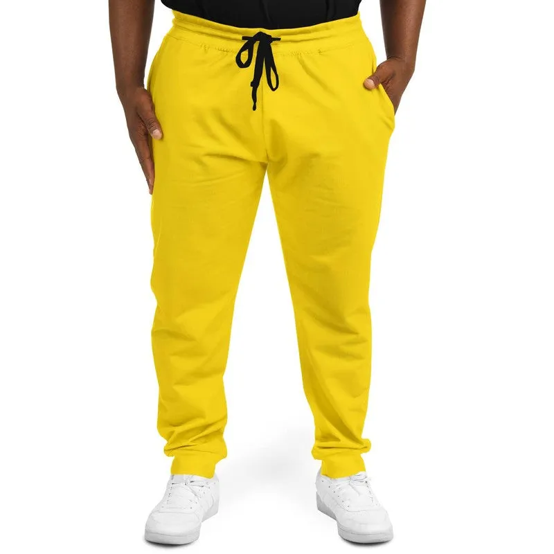 Bright Yellow Joggers | Unisex | with PLUS sizes | Bright Pure Yellow | C0M12Y100K0