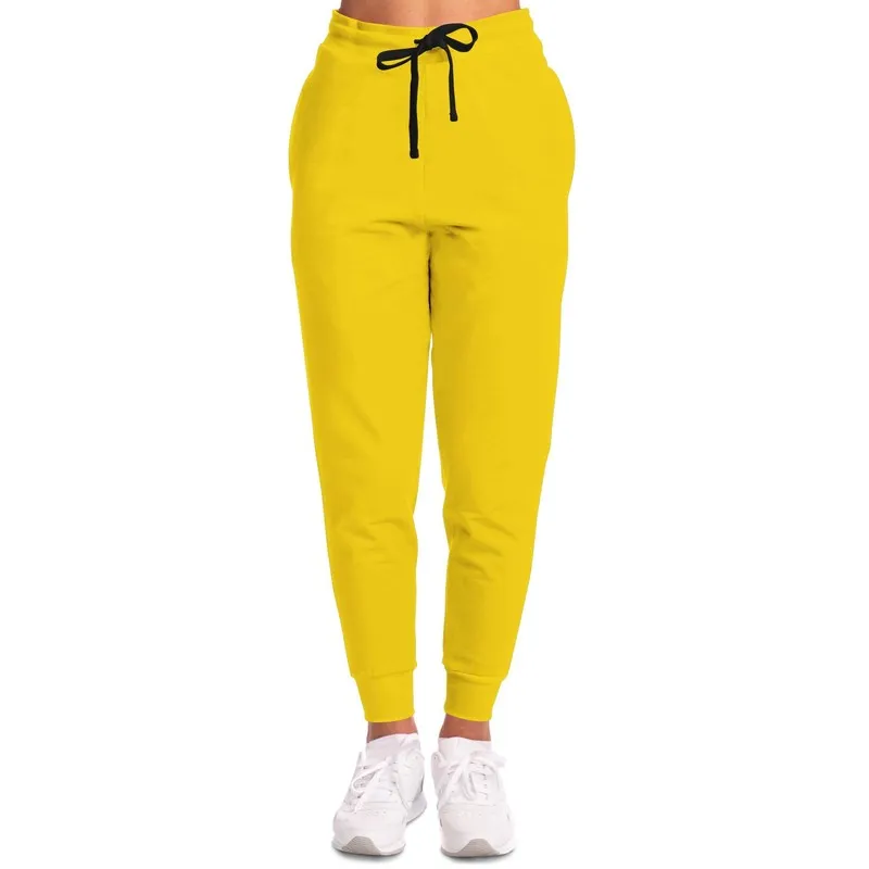 Bright Yellow Joggers | Unisex | with PLUS sizes | Bright Pure Yellow | C0M12Y100K0