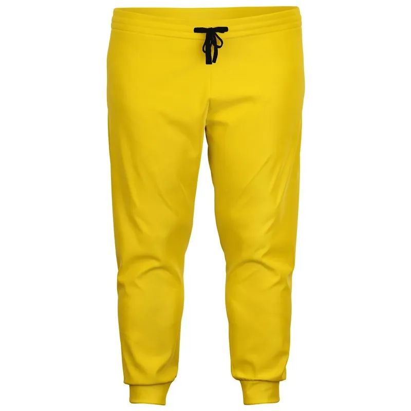 Bright Yellow Joggers | Unisex | with PLUS sizes | Bright Pure Yellow | C0M12Y100K0