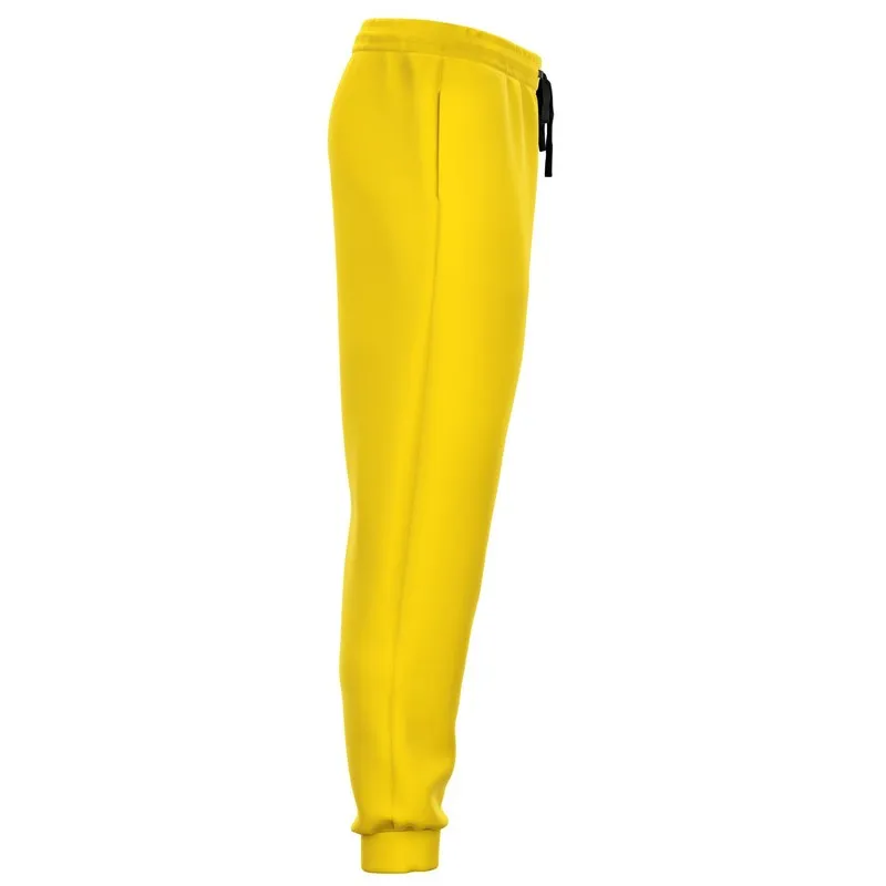 Bright Yellow Joggers | Unisex | with PLUS sizes | Bright Pure Yellow | C0M12Y100K0