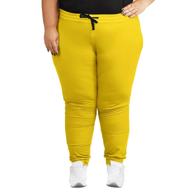 Bright Yellow Joggers | Unisex | with PLUS sizes | Bright Pure Yellow | C0M12Y100K0