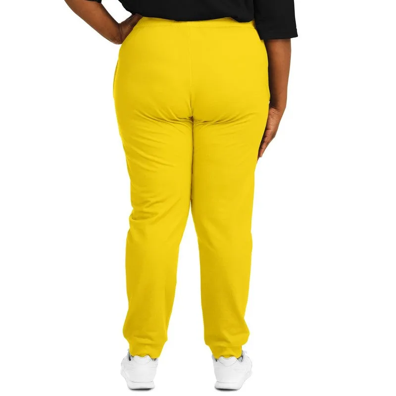 Bright Yellow Joggers | Unisex | with PLUS sizes | Bright Pure Yellow | C0M12Y100K0