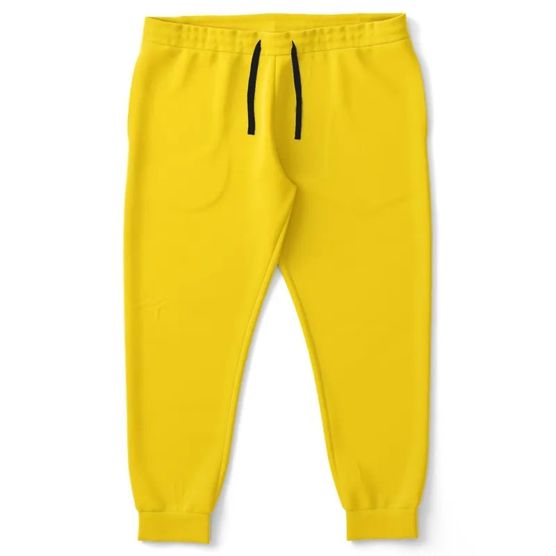 Bright Yellow Joggers | Unisex | with PLUS sizes | Bright Pure Yellow | C0M12Y100K0