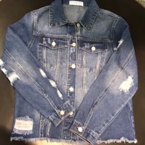 Cassie Distressed  Denim Jacket