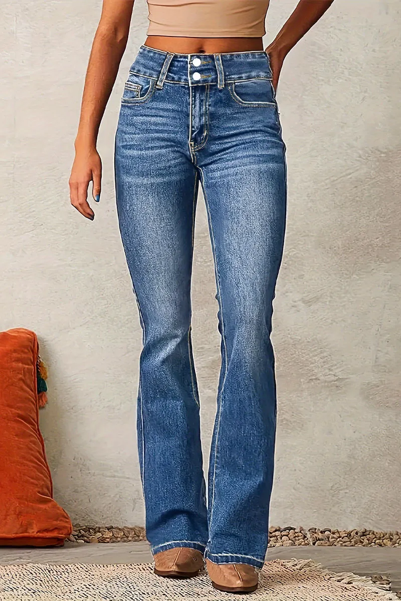 Casual Distressed High Waist Skinny Denim Jeans(3 Colors)