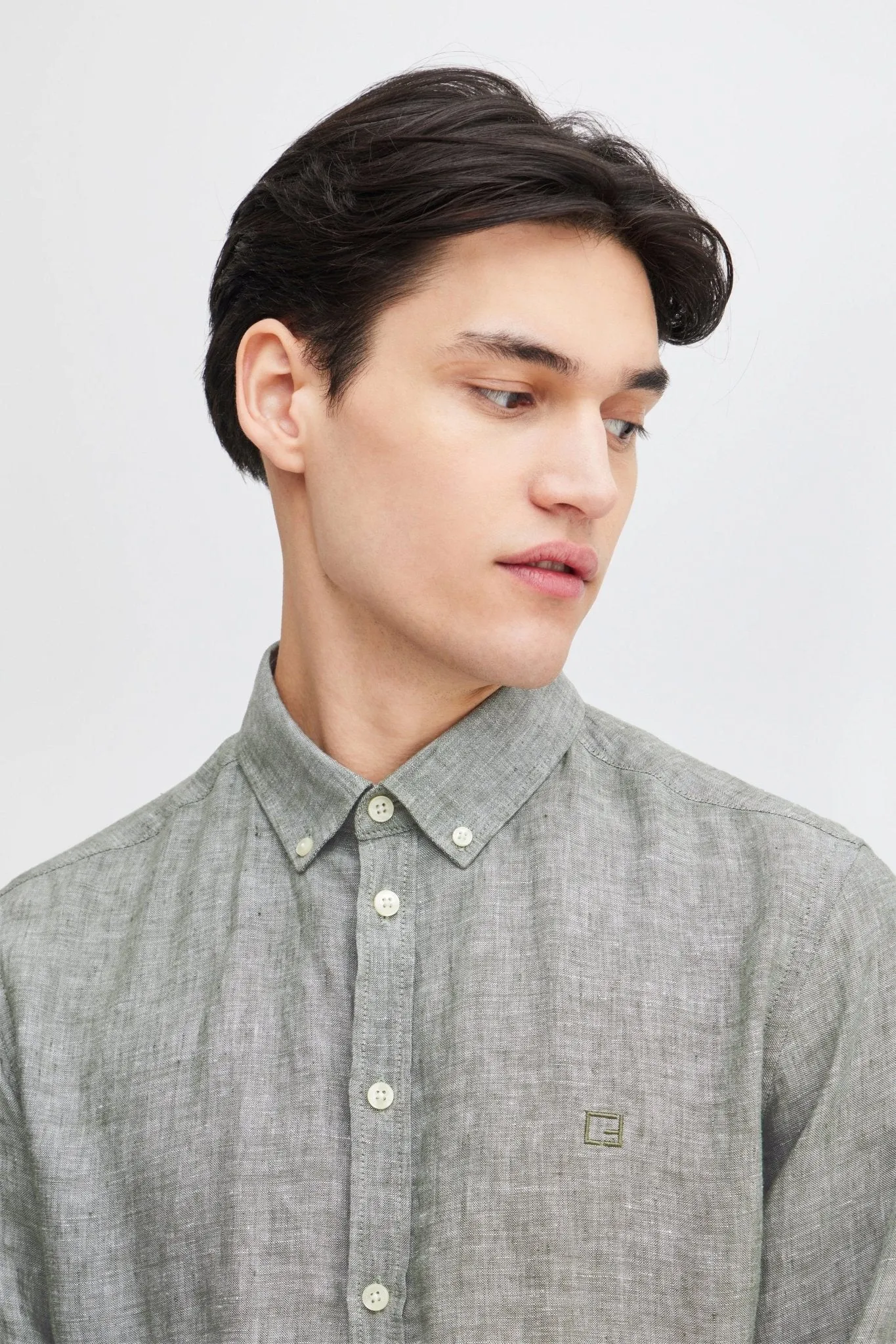 CASUAL FRIDAY - Anton BD LS linen shirt - 20504348