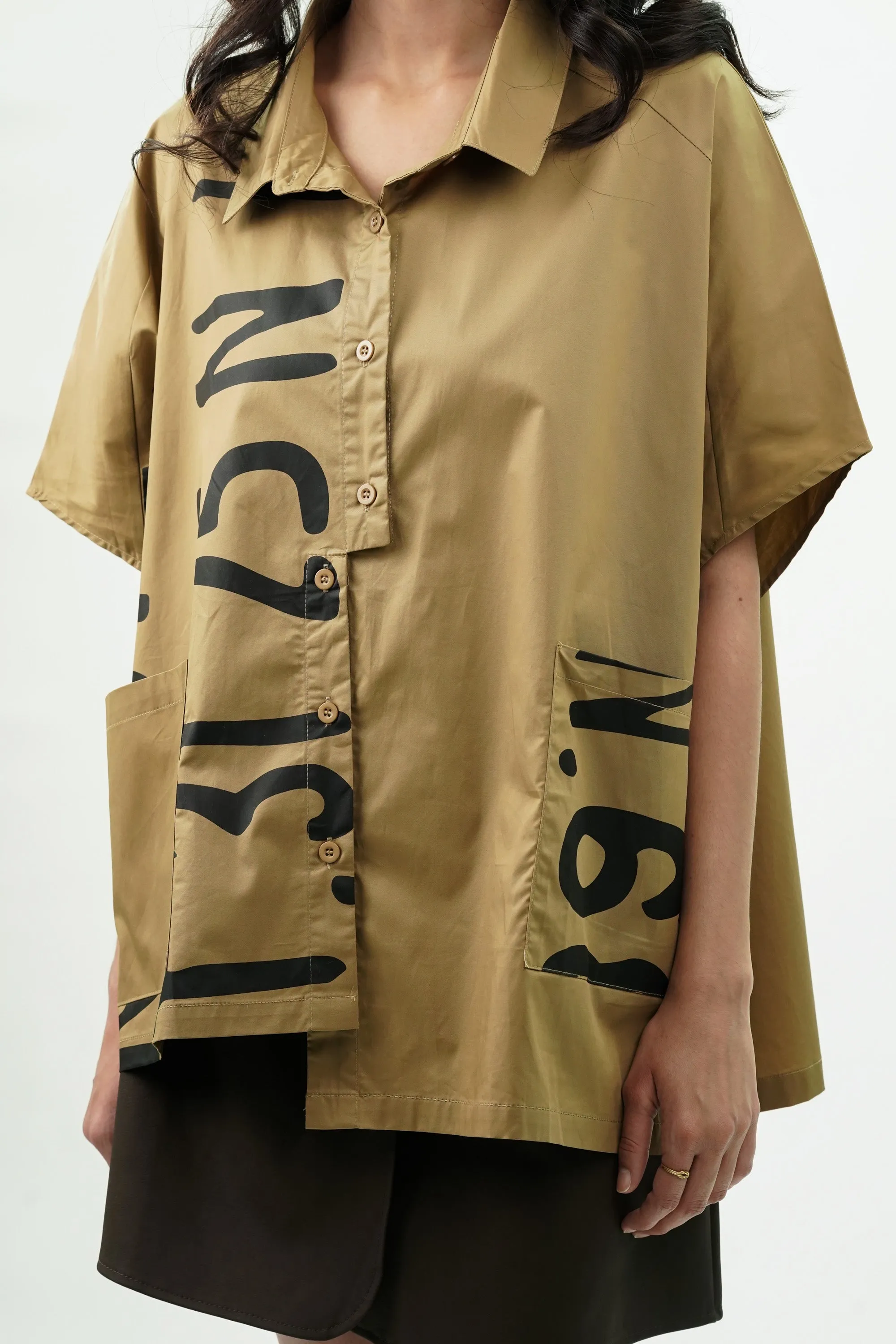 CLAY CASCADE OVERSIZED SHIRT