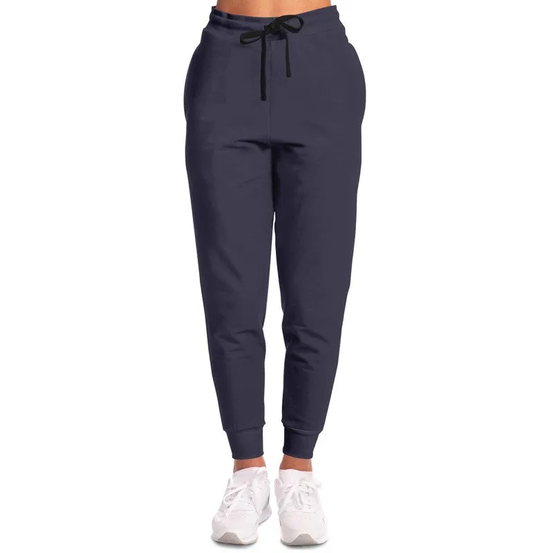 Dark Blue Gray Joggers | Unisex | with PLUS sizes | Dark Pale Pastel Blue Gray | C30M30Y0K80