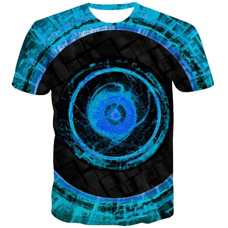 Dizziness T-shirt Men Technology Tshirts Cool Metal Tshirt Printed Graffiti Shirt Print