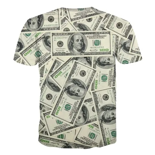 Dollar Money T shirt US Currency 3d Print Funny T-shirts Men / Women Unisex