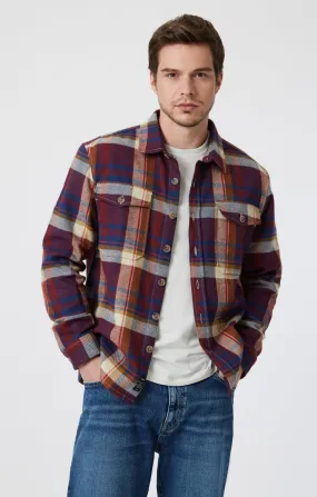 DOUBLE POCKET CHECK SHIRT IN PAPRIKA CHECK