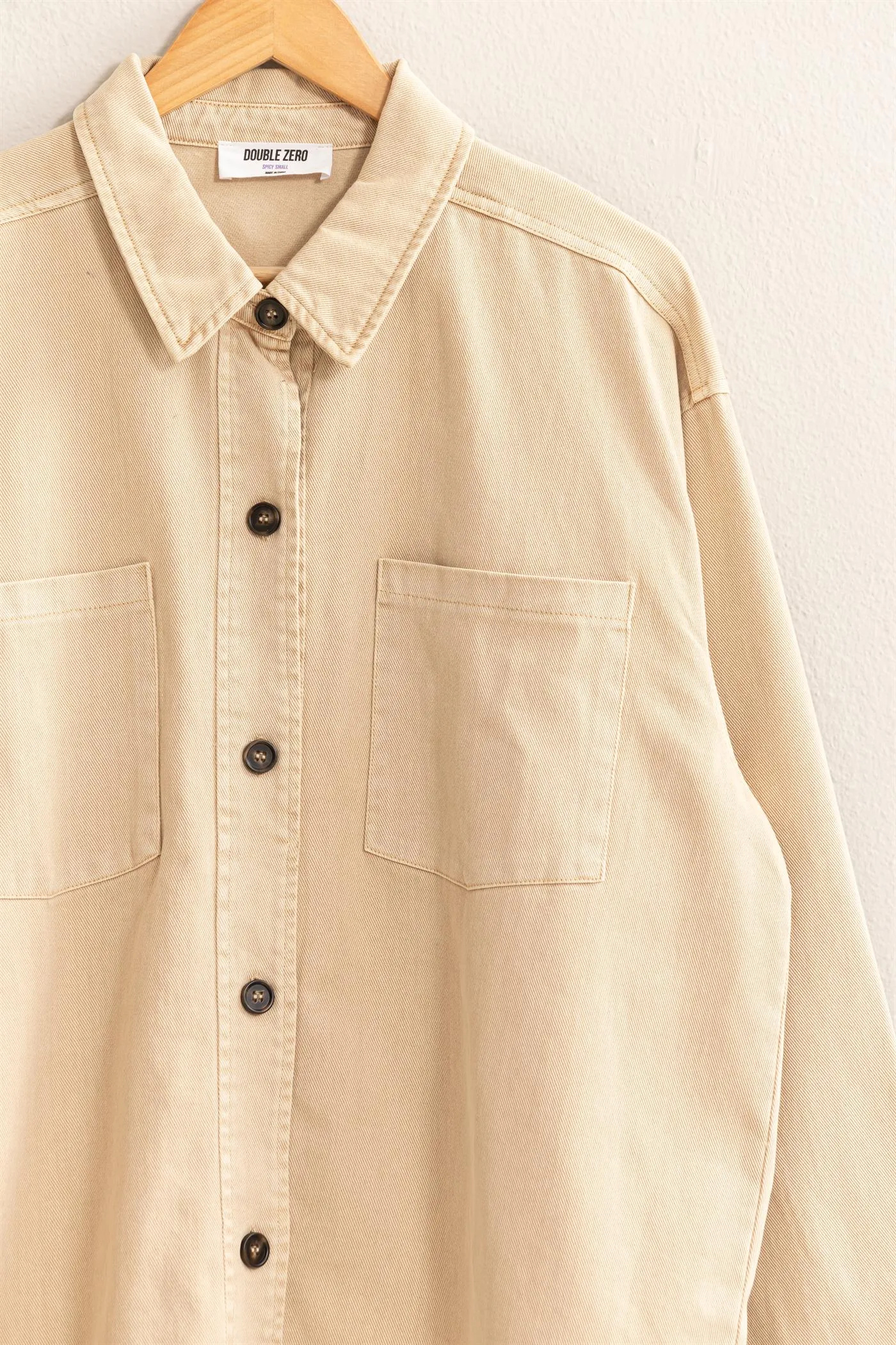 DZ24E942-OVERSIZED BUTTON UP SHACKET