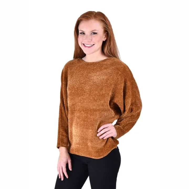 Ethyl Women's The Amari-Leilani Chenille Boat neck Sweater