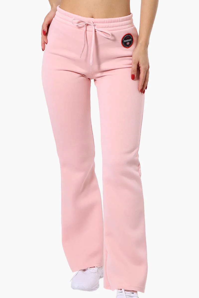 Fahrenheit Tie Waist Flared Sweatpants - Pink