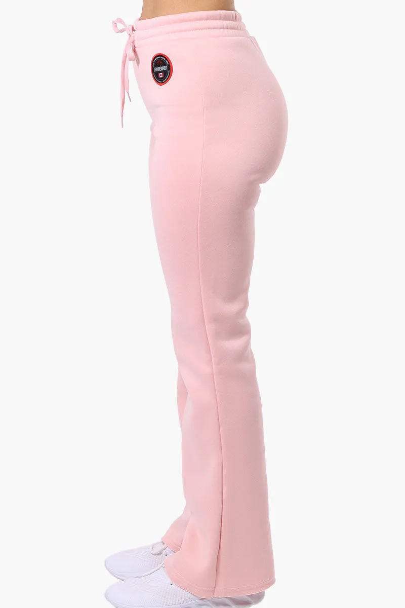 Fahrenheit Tie Waist Flared Sweatpants - Pink