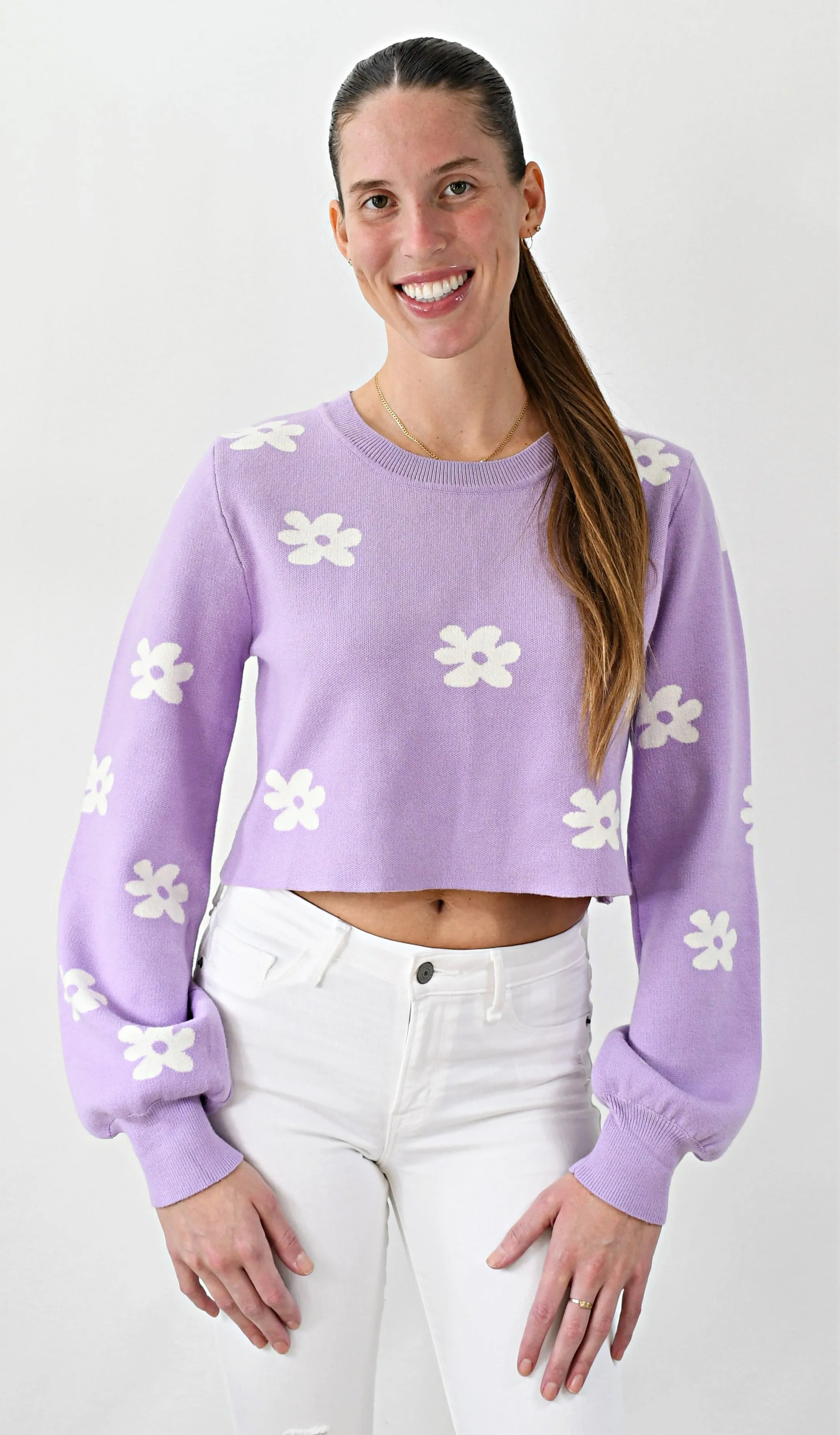 Flower Power Knit Crop Top