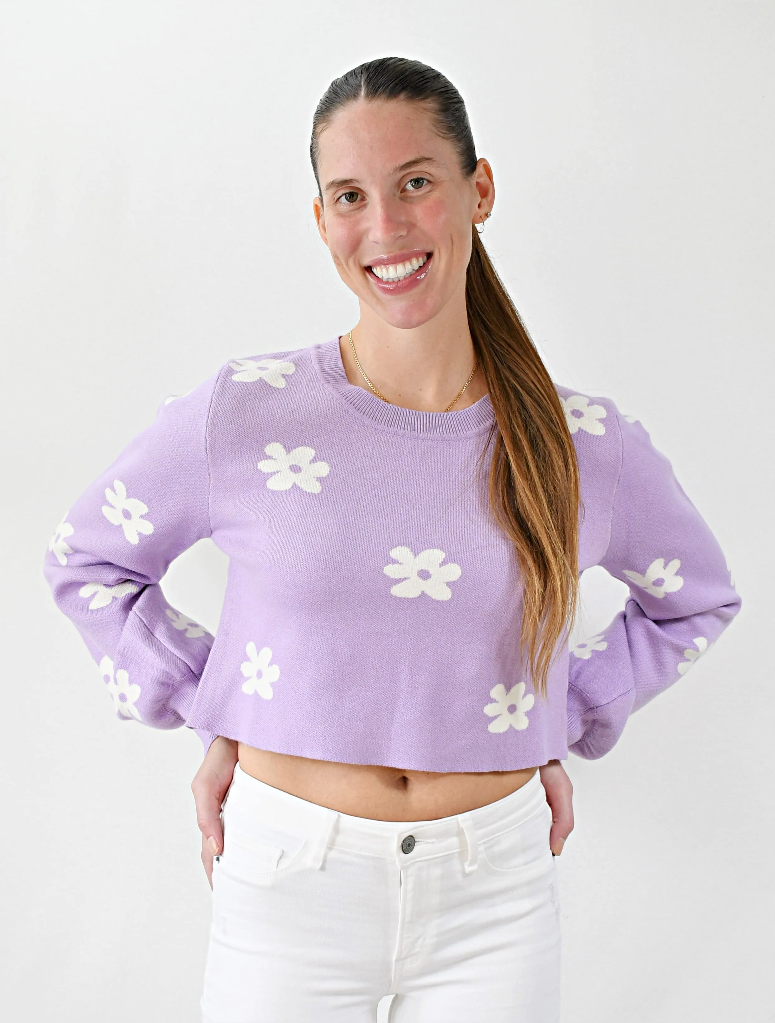 Flower Power Knit Crop Top