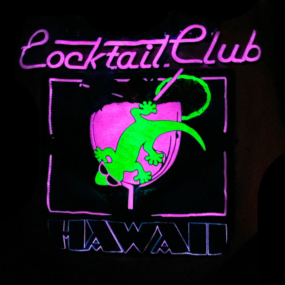 Gecko Cocktail Club Black Beach Tee