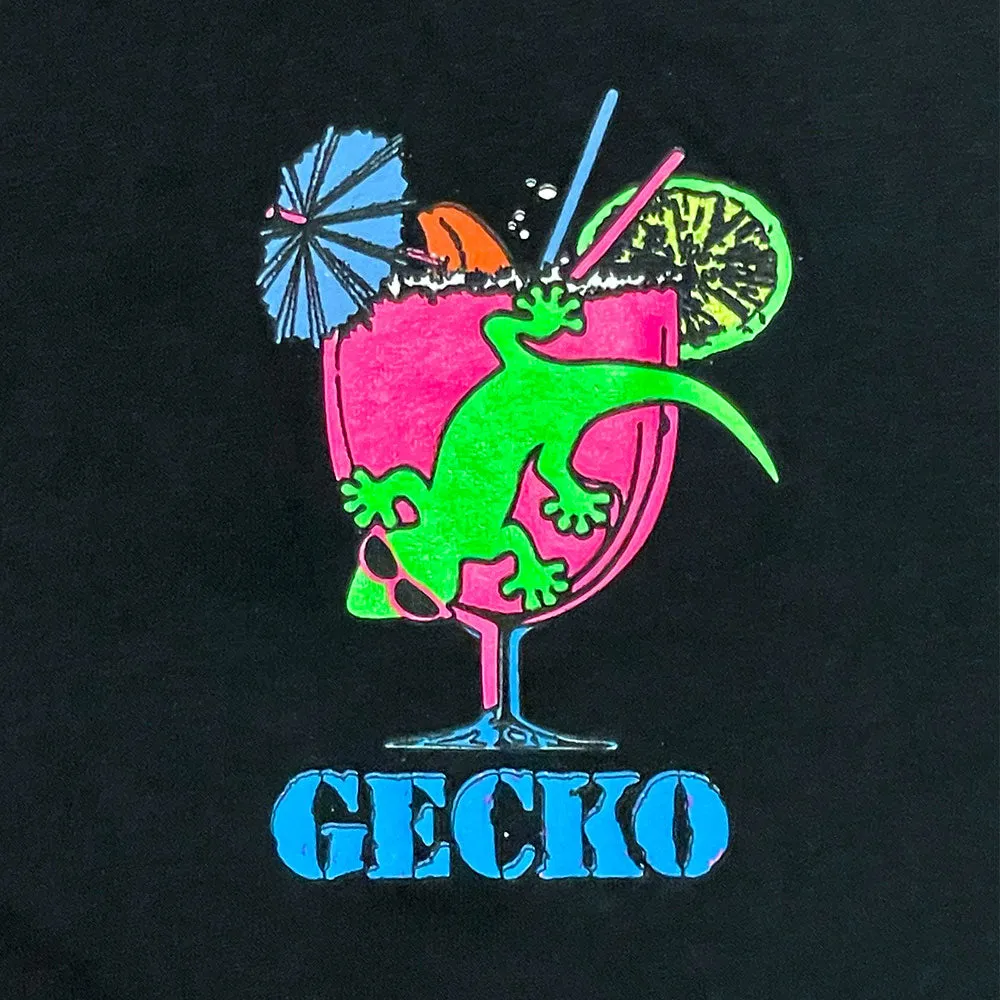 Gecko Cocktail Club Black Beach Tee