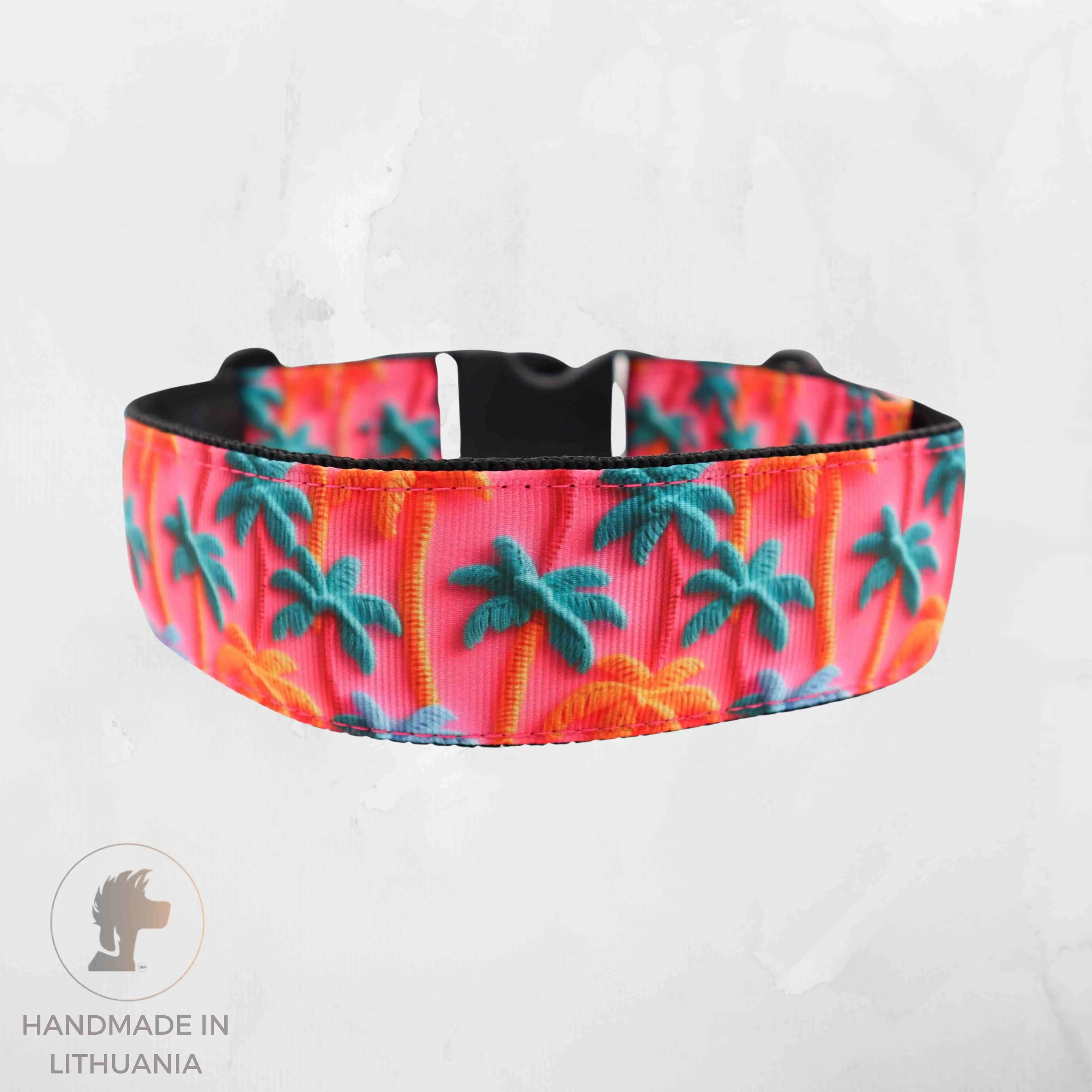 Handmade Dog Collar | Palm | Width: 15-20-25-30-40 mm