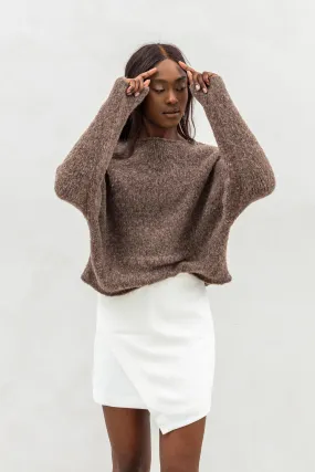 Handmade Oversize Alpaca crop sweater