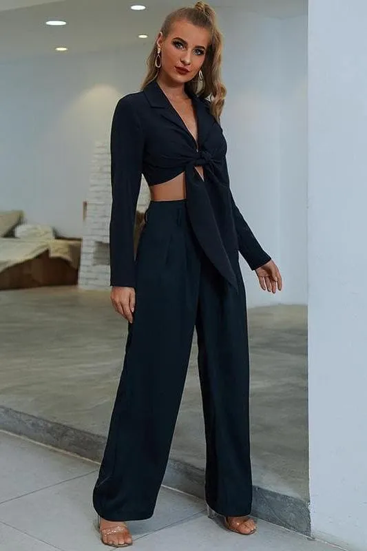 High Waist Belted Pants