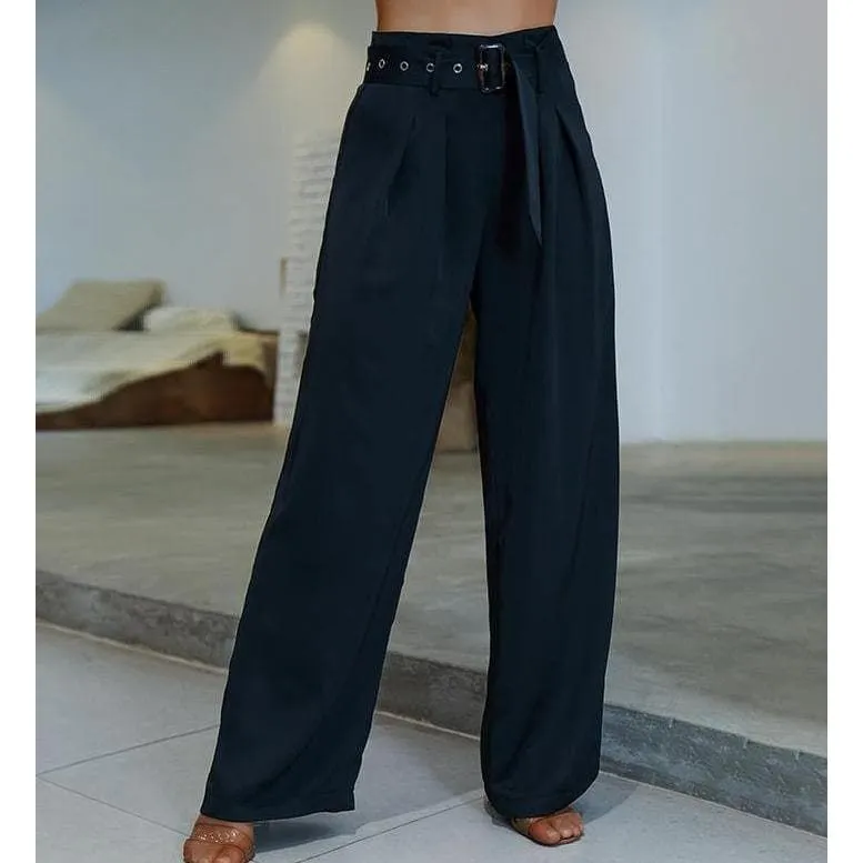 High Waist Belted Pants