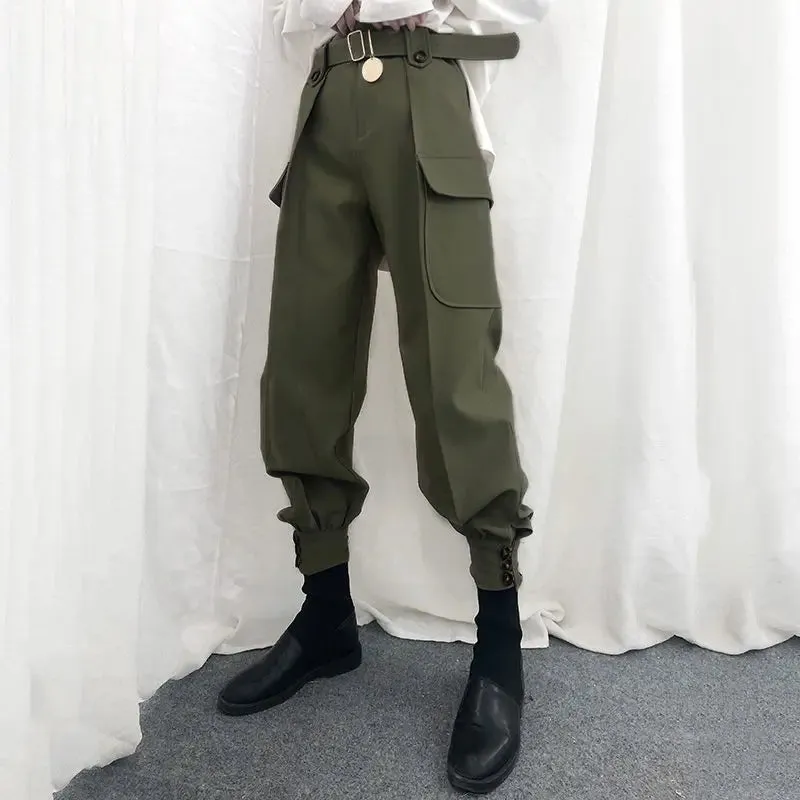 High Waist Halloween Harajuku Cargo Vintage Pants