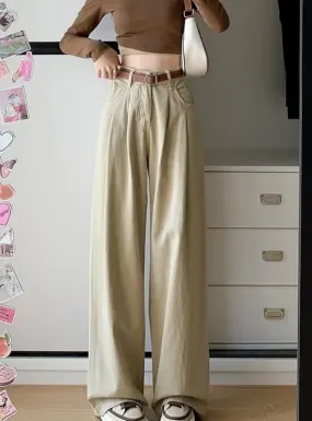 High-waist Loose Wide-leg Jeans