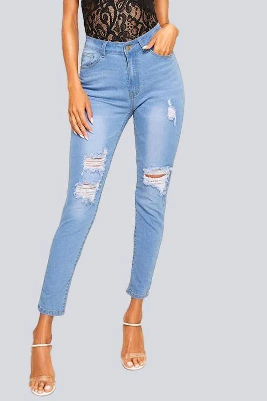 High Waist Pencil Jeans