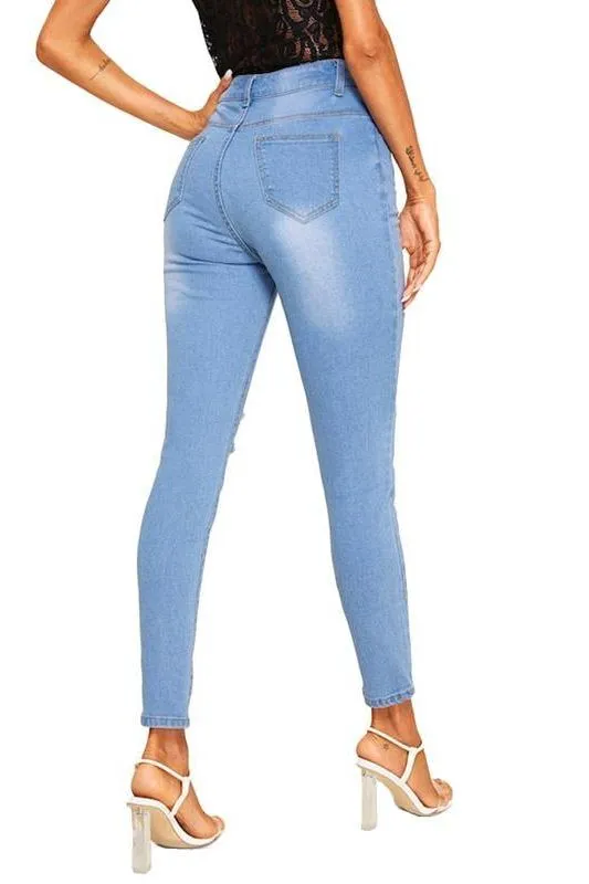 High Waist Pencil Jeans