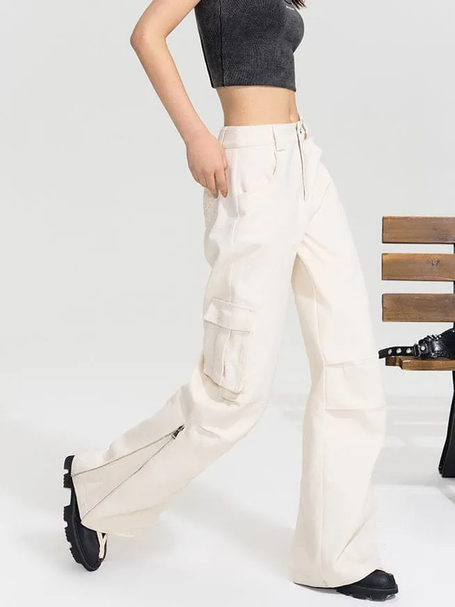 High Waist Straight Leg Pants