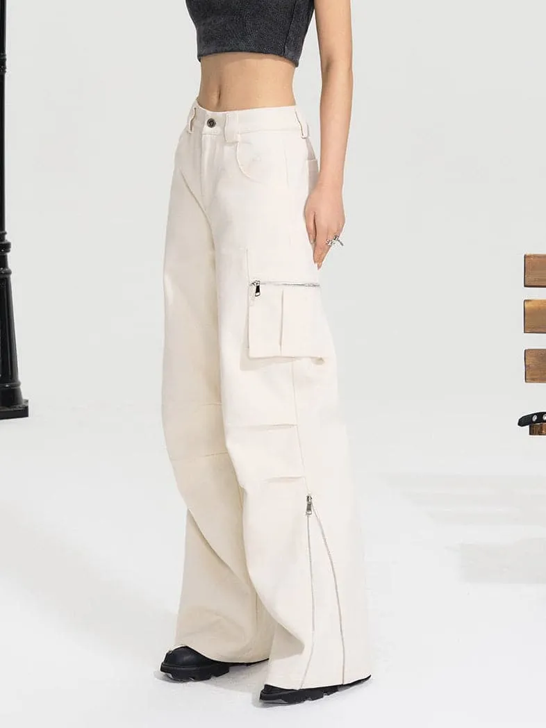 High Waist Straight Leg Pants