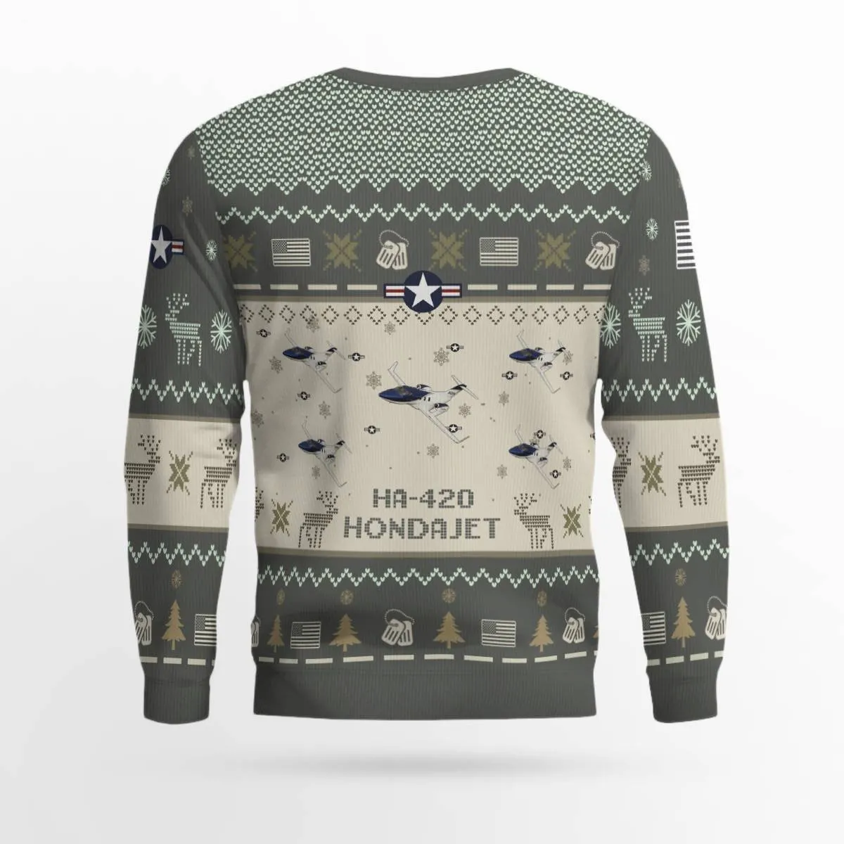 Honda HA-420 HondaJet HA420_Aircraft Ugly Sweater, Ugly Sweater Christmas Shirt for Men Dad Veteran