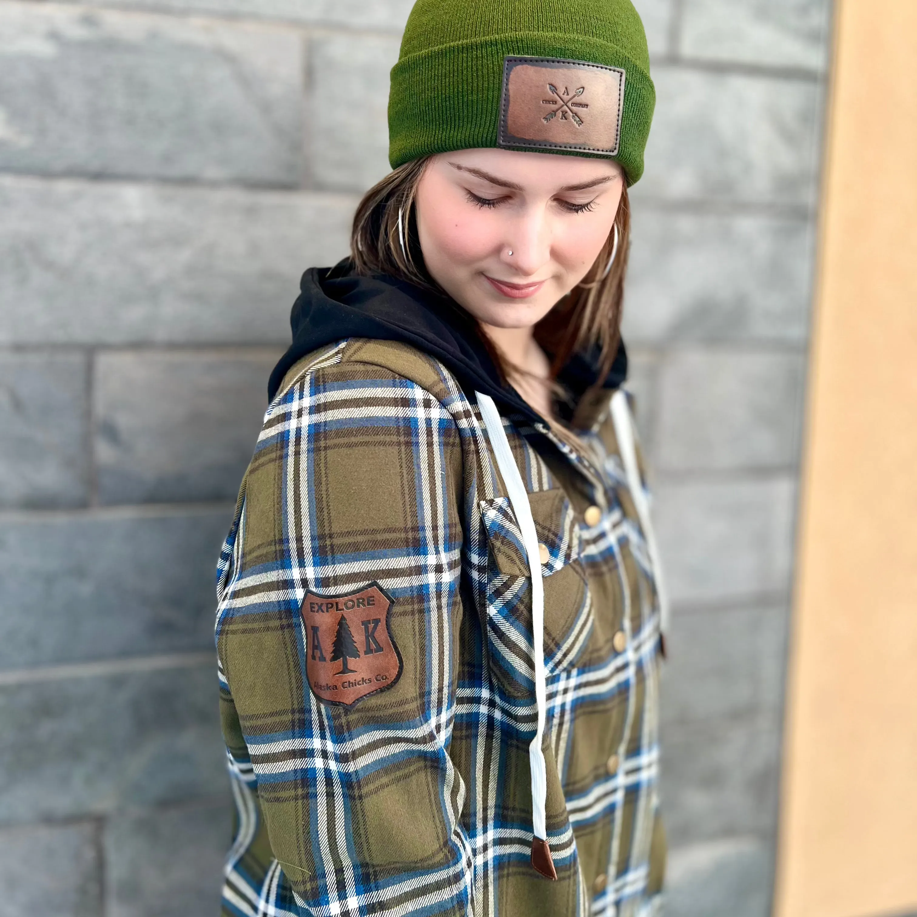 Hooded Flannel Shacket - Lined