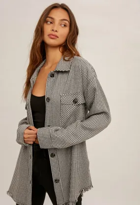 Houndstooth Lightweight Shacket