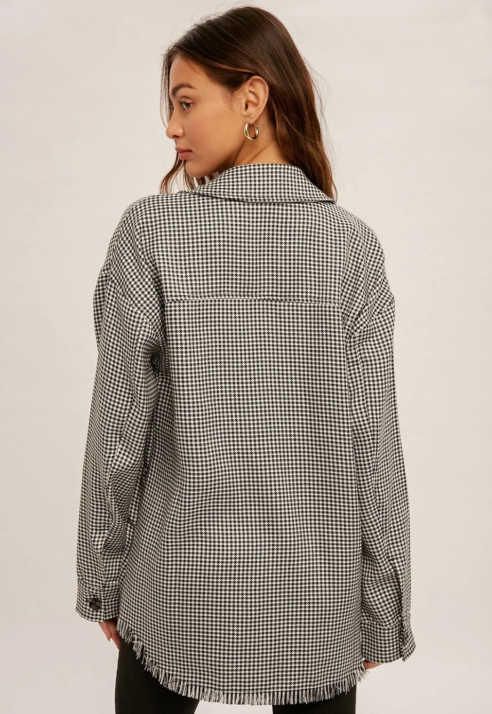 Houndstooth Lightweight Shacket