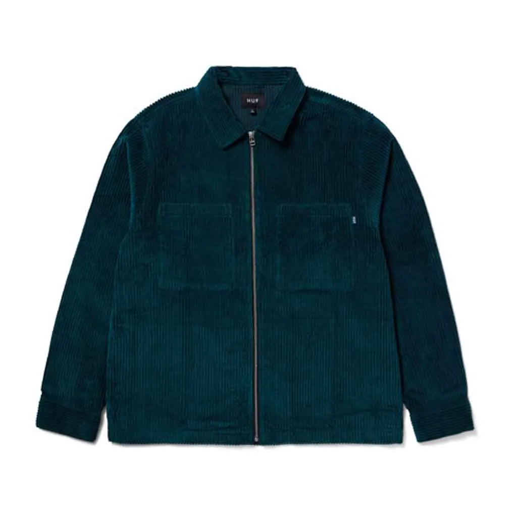 Huf Two Tone Corduroy Zip Shacket - Sycamore